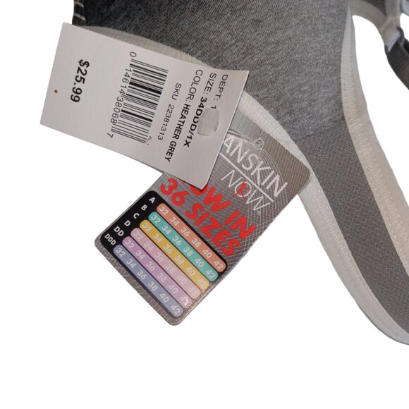 NWT Danskin 34DDD/1X Heather Grey Sports Bra - Picture 3 of 9